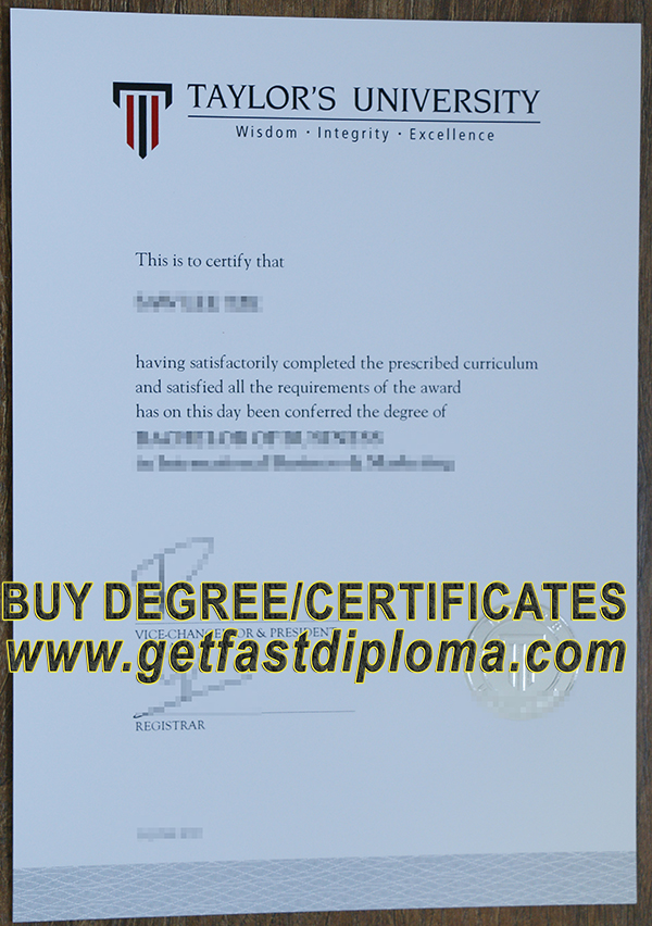 where to buy Taylor's University fake certificate?