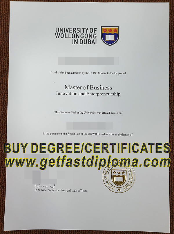 Buy Fake University of Wollongong Degree