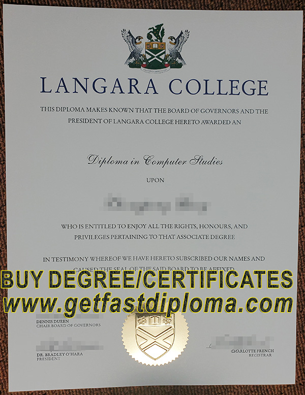  Langara University Diploma sample
