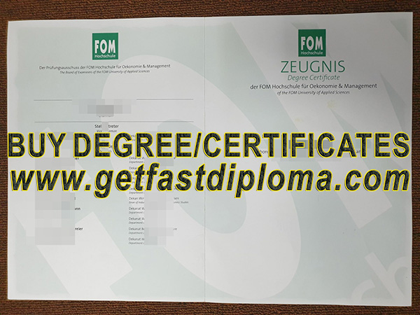  FOM University Diploma sample