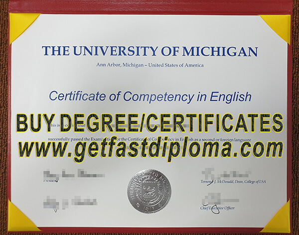 University of Michigan diploma sample
