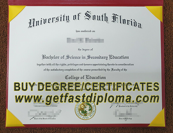  University of South Florida diploma sample