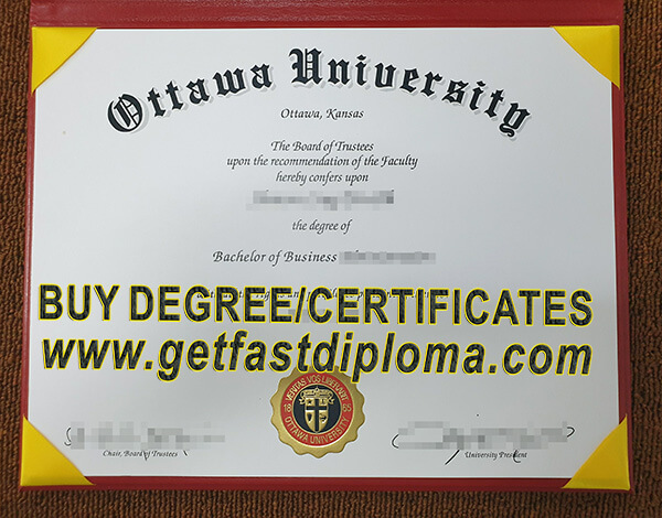 Ottawa University Diploma sample