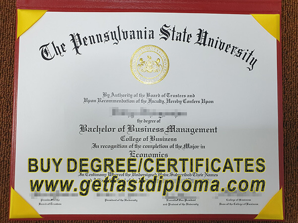Pennsylvania state University  diplomas sample