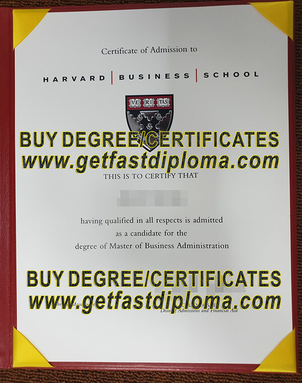  Harvard Business School Diploma sample