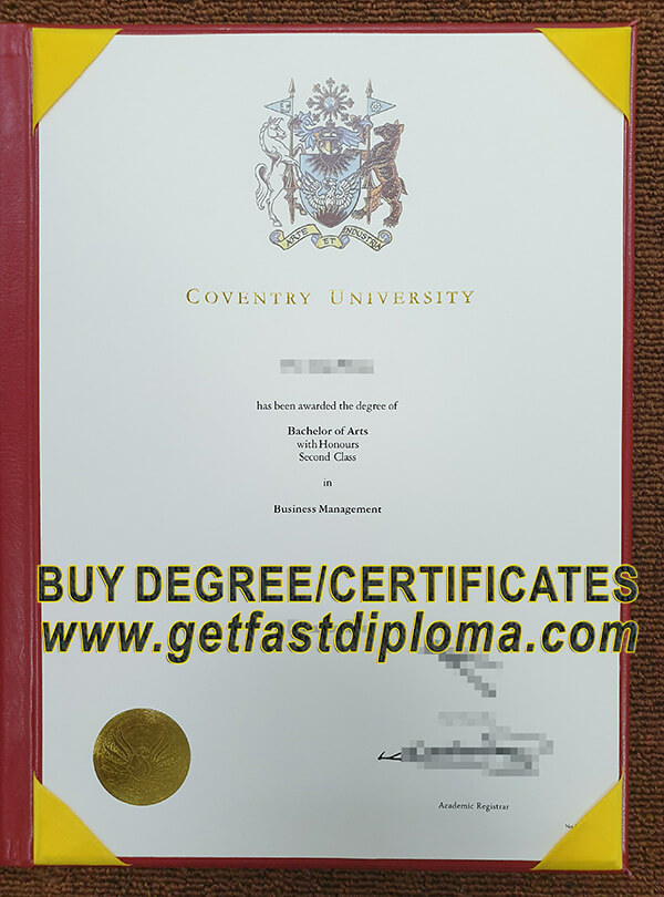 Coventry University diploma sample