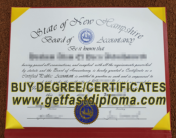 New Hampshire CPA Certificate