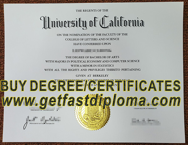 UC berkeley degree sample