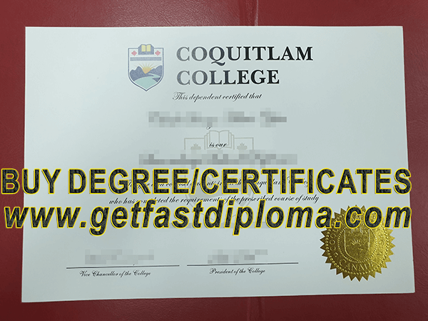  Coquitlam College diploma sample