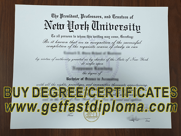 New York University  degree free sample from getfastdiploma.com