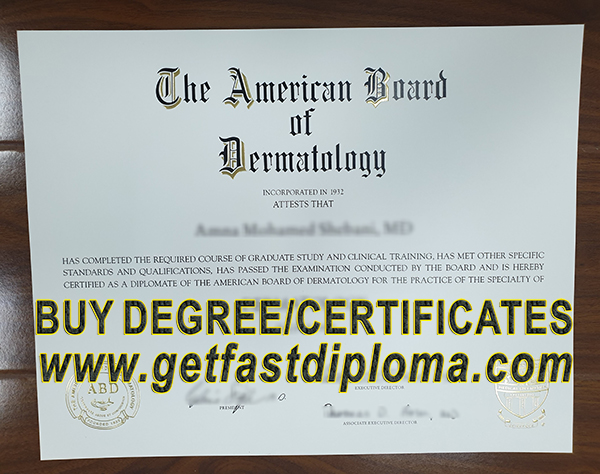  ABD certificate