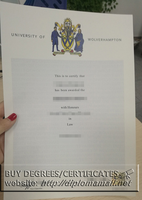 University of Wolverhampton degree certificate, buy diploma