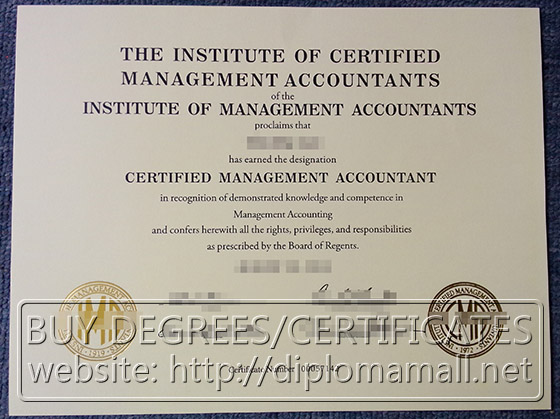 Institute of Management Accountants (IMA)certificate