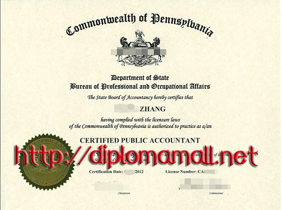 Penn State CPA   diploma pennsylvania CPA
